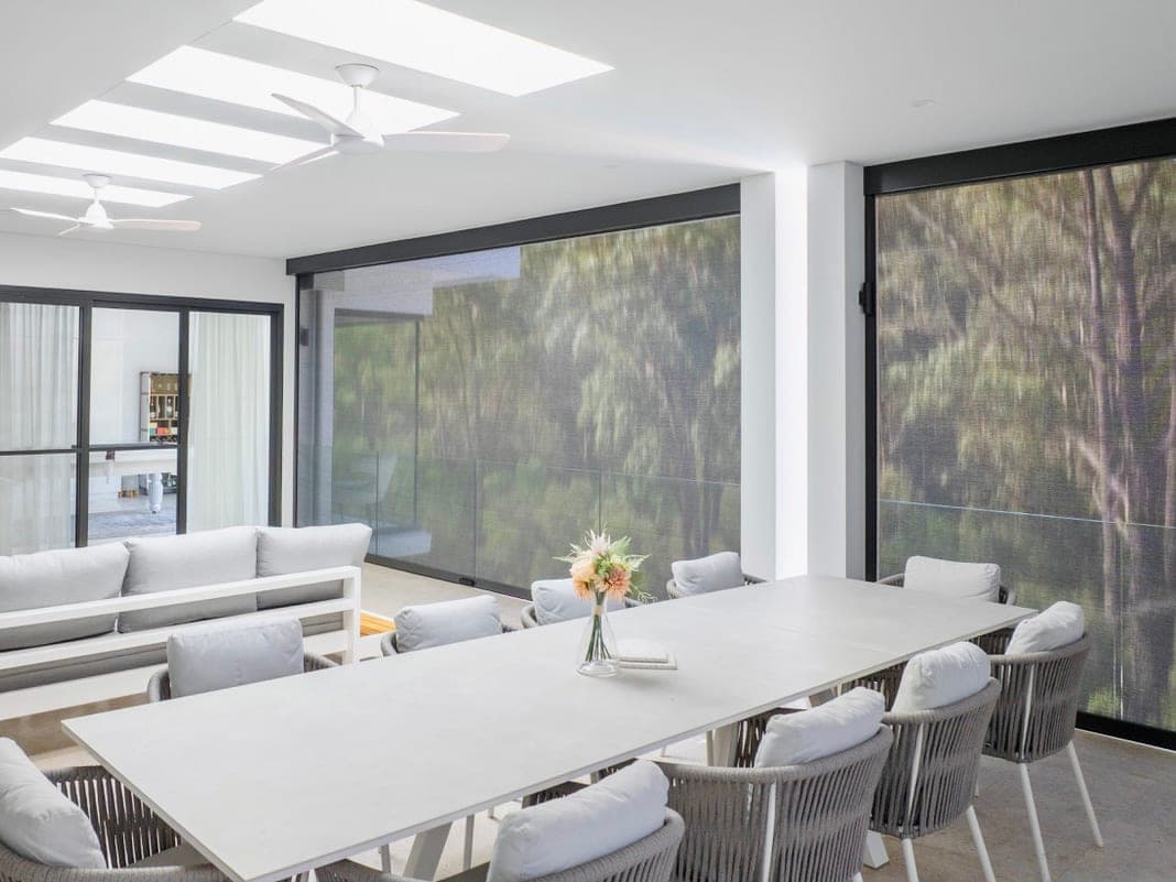 Zipscreen outdoor blinds on a Sydney alfresco pergola
